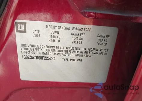 2008 Saturn Aura Xe from USA, damaged, VIN 1G8ZS57B08F225284